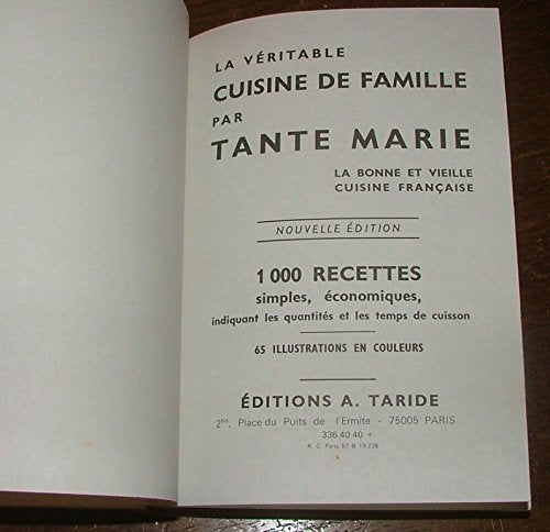 La véritable cuisine de famille book