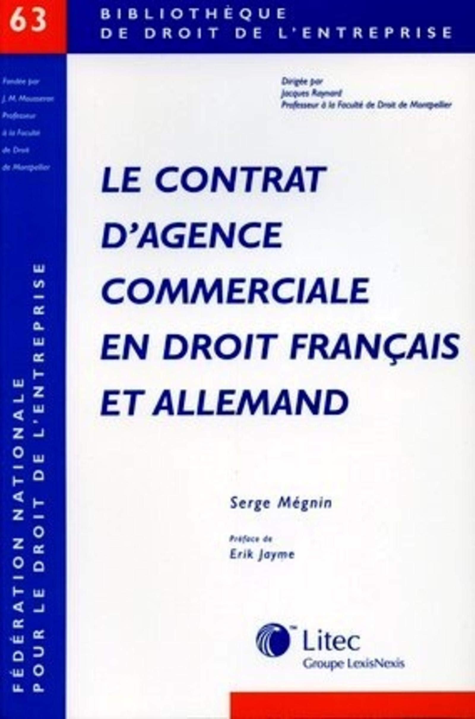 Le contrat d'agence commerciale en droit Français et Allemand book