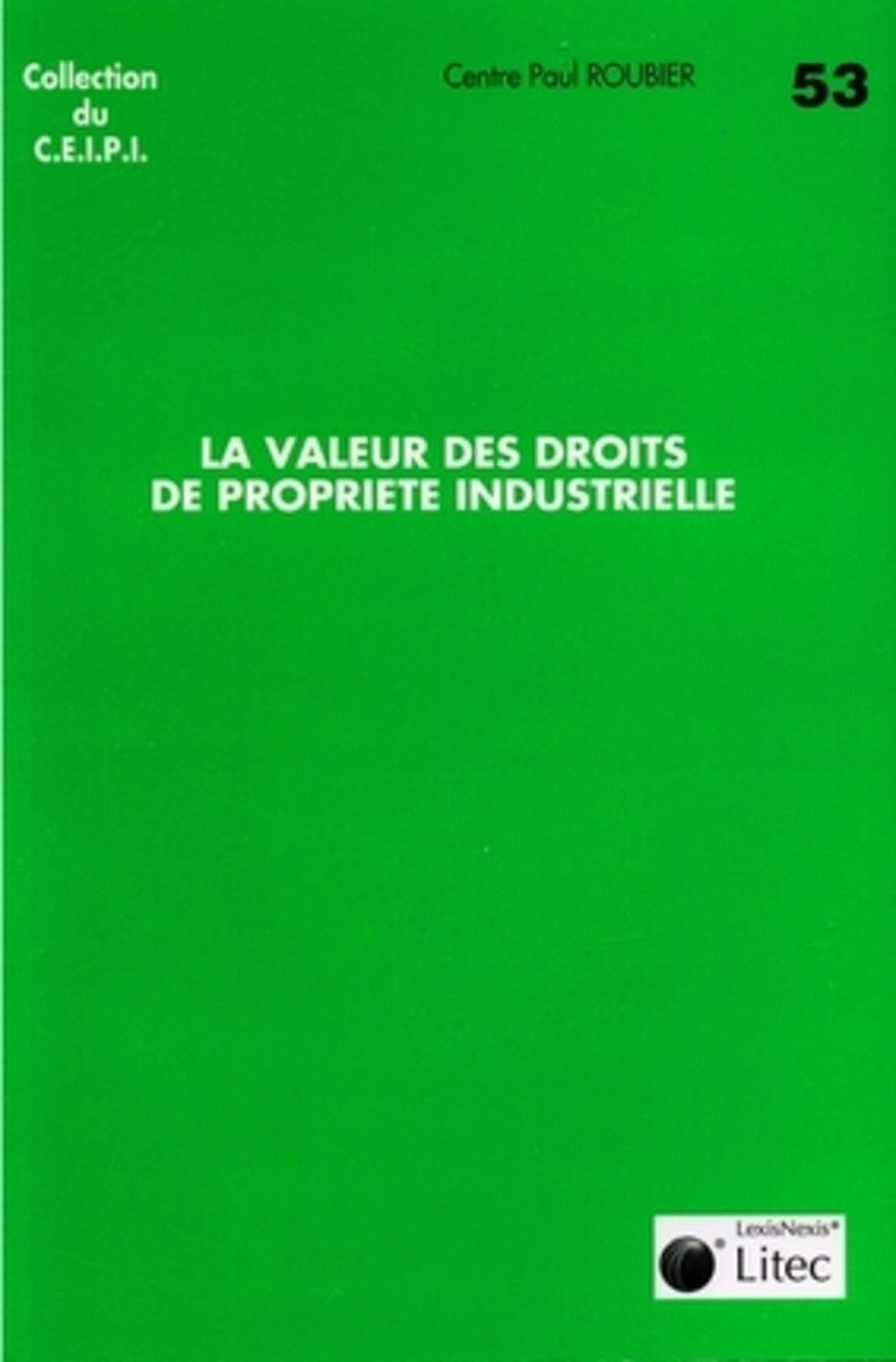 la valeur des droits de propriete industrielle book