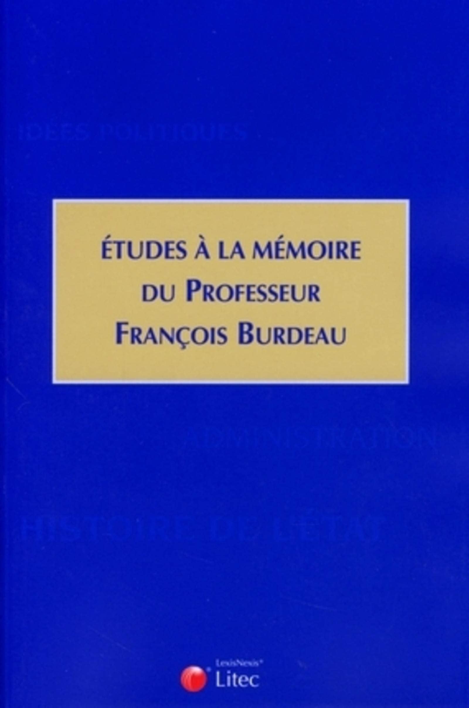 melanges en l honneur de francois burdeau book