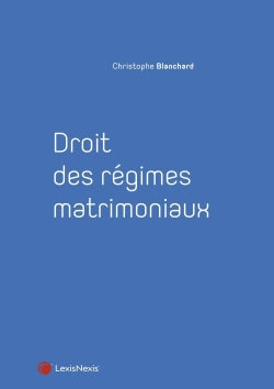 Droit des régimes matrimoniaux book