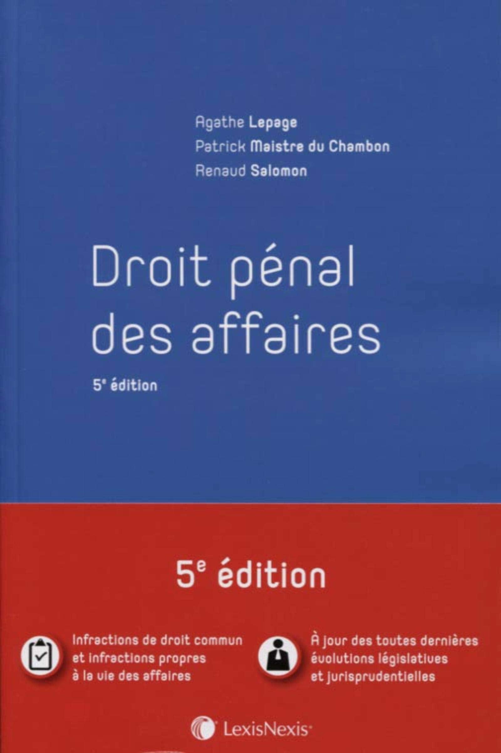 Droit pénal des affaires book