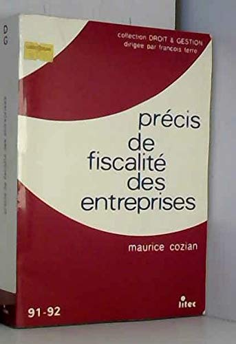 Précis de fiscalité des entreprises (ancienne édition) book