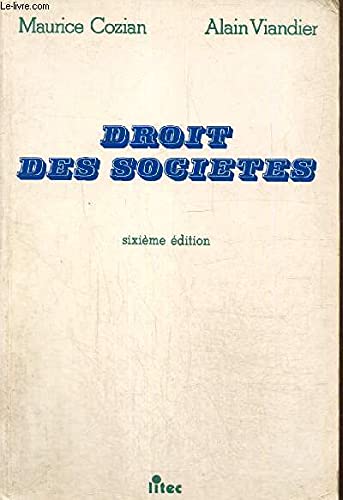 Droit Des Societes. 6eme Edition book