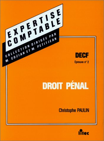 Manuel de droit pénal : DECF, épreuve n° 2 Books