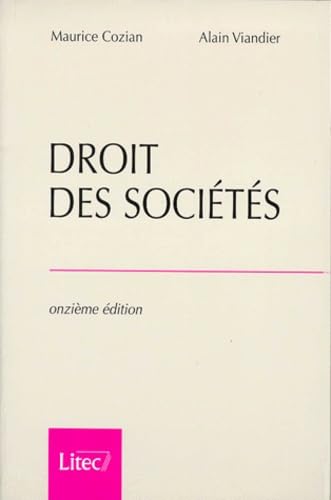 Droit des societes 11e ed.1998 (ancienne édition) book