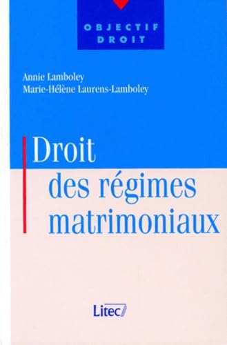 Droit des régimes matrimoniaux (ancienne édition) book