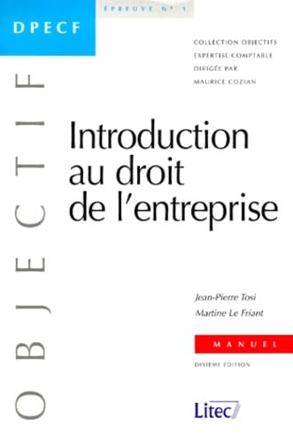Introduction au droit de l'entreprise. DPECF, épreuve n°1 (ancienne édition) book