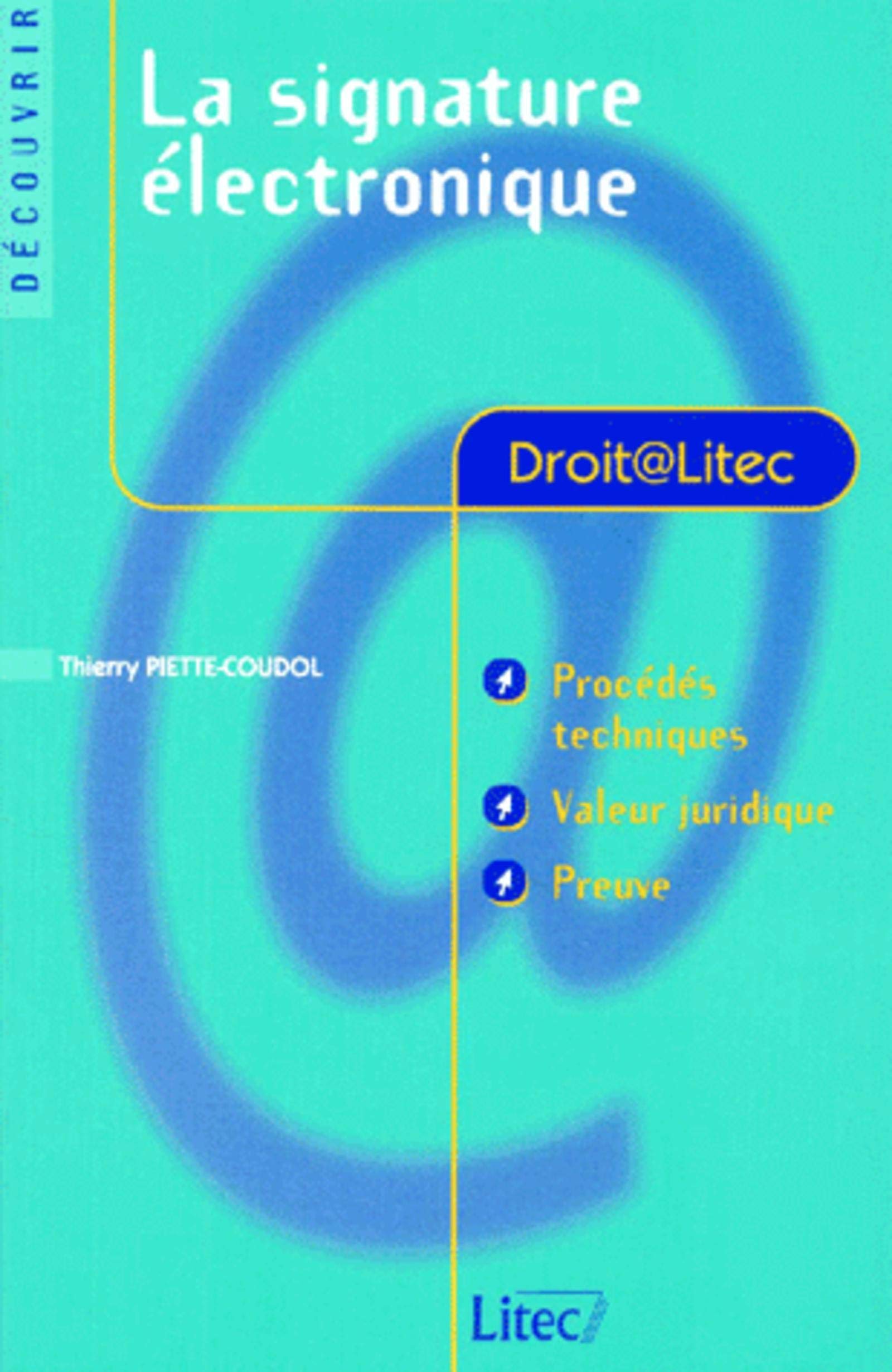 La signature électronique 2001 book