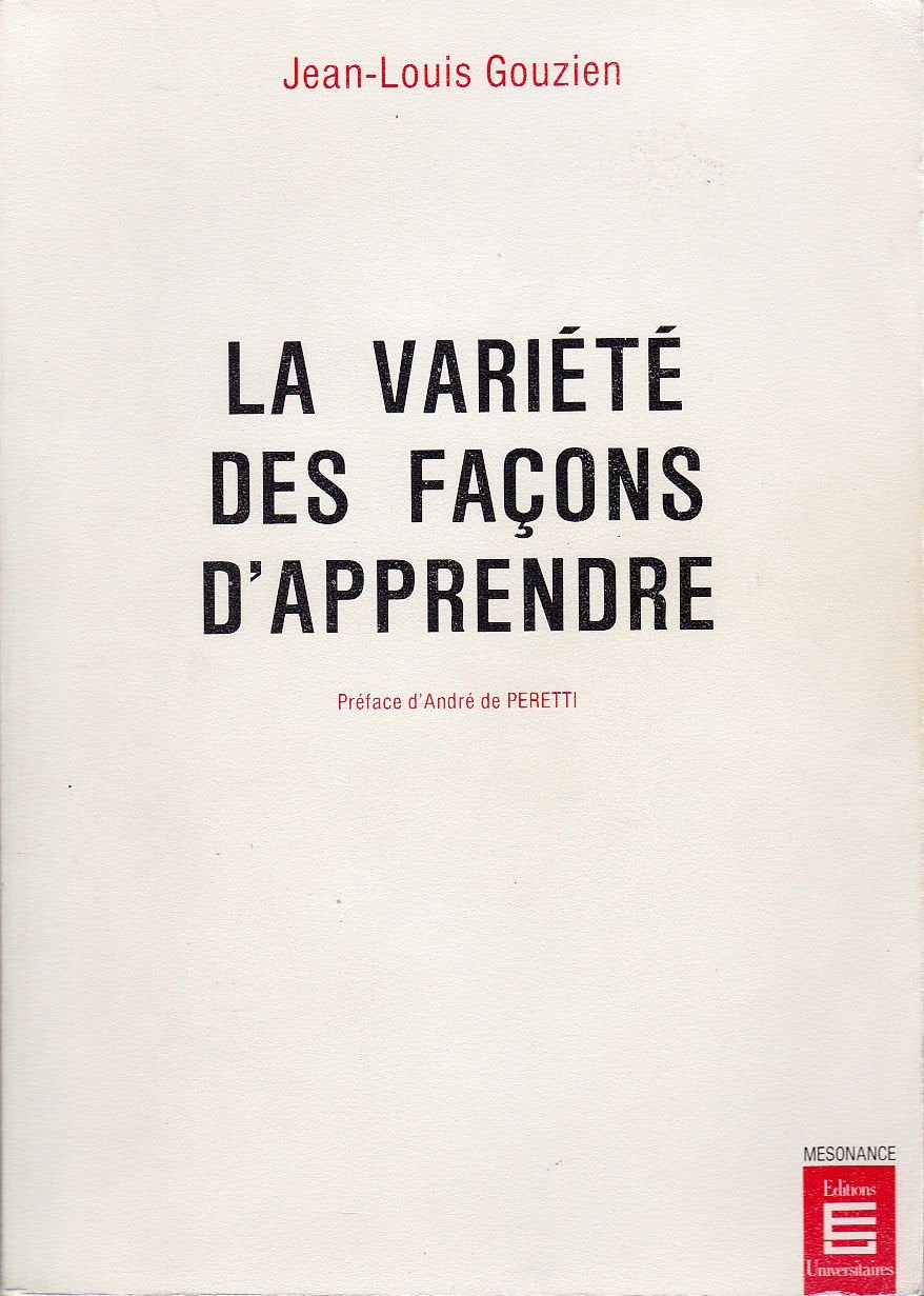 La variété des façons d'apprendre (Mésonance) book