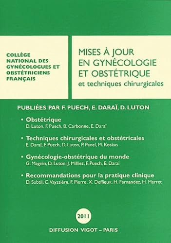 Mises à jour en gynécologie et obstétrique et techniques chirurgicales book