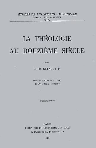 La Théologie au 12e siècle book