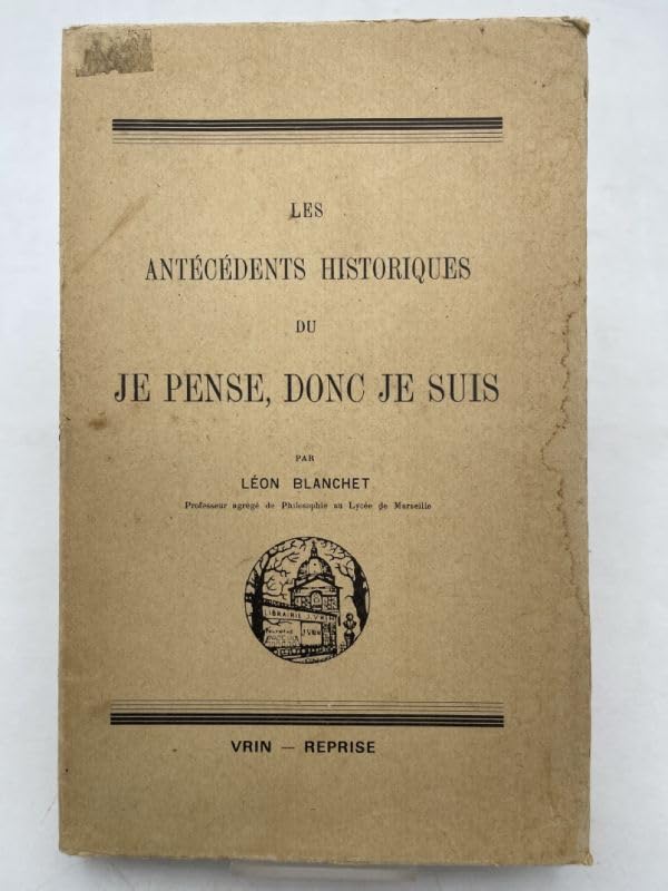Les antécédents historiques du je pense donc je suis book