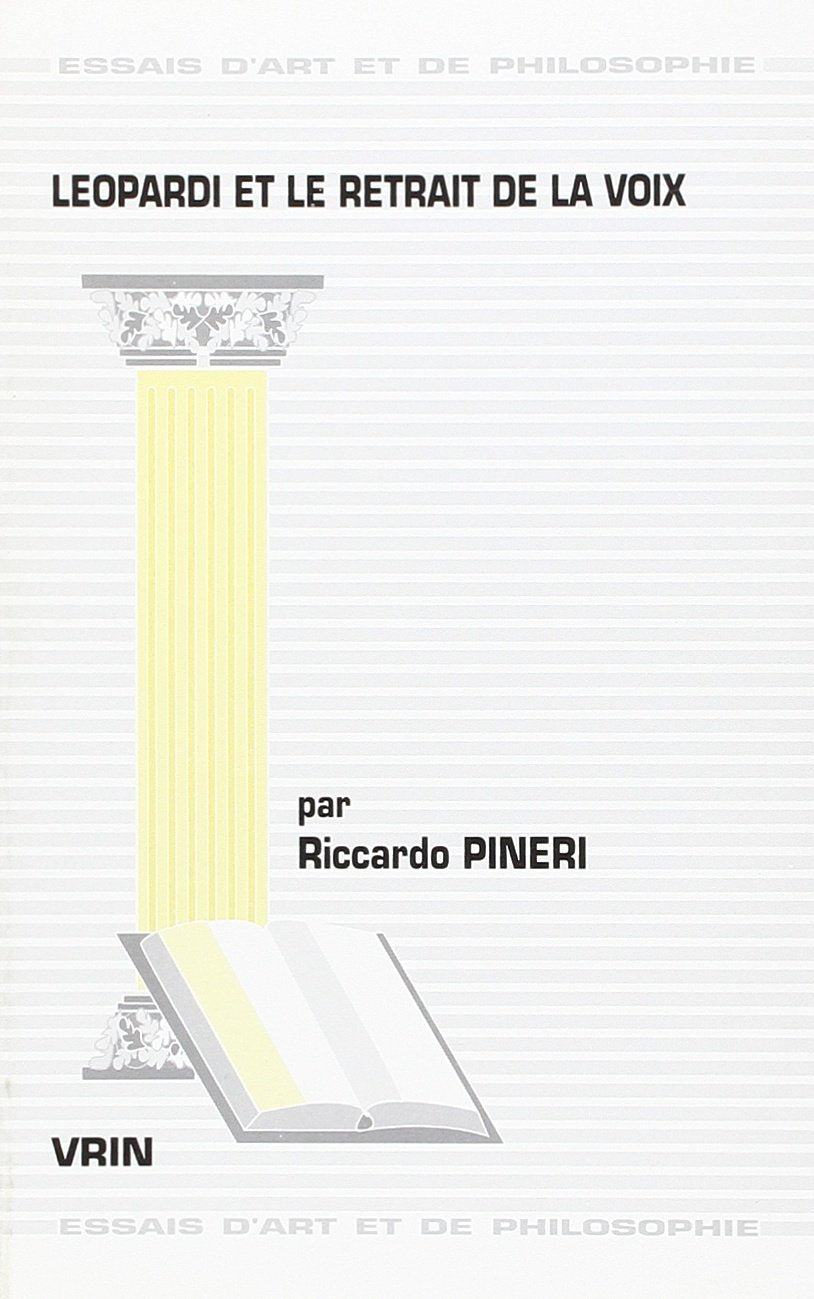 Leopardi et le retrait de la voix Philosophy