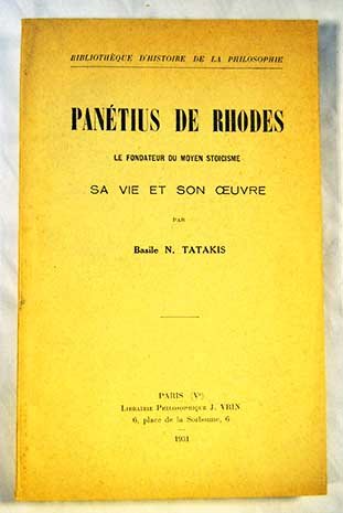 Panétius de Rhodes, le fondateur du moyen stoïcisme : sa vie et son oeuvre book