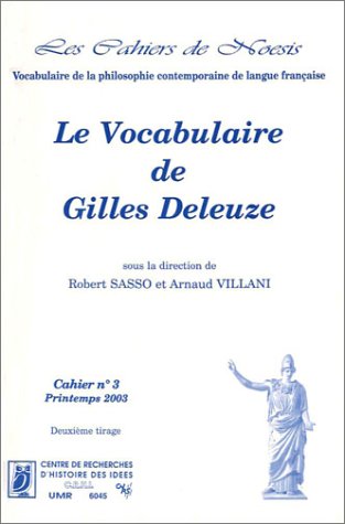 Le vocabulaire de gilles deleuze book