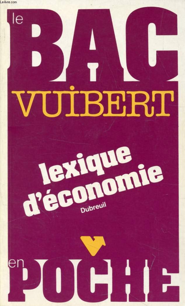 Lexique d'économie book