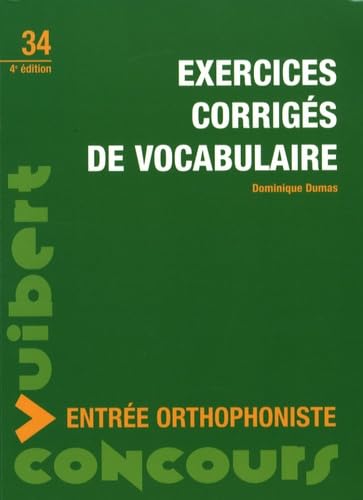 Exercices corrigés de vocabulaire book