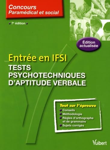 Tests psychotechniques d'aptitude verbale: Entrée en IFSI Books