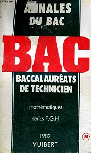 ANNALES DU BAC N°22 - MATHEMATIQUES - SERIES ABDD' - ANNEE 1983. Books