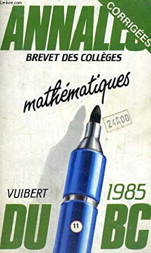 Mathématiques : brevet des collèges 1985 book
