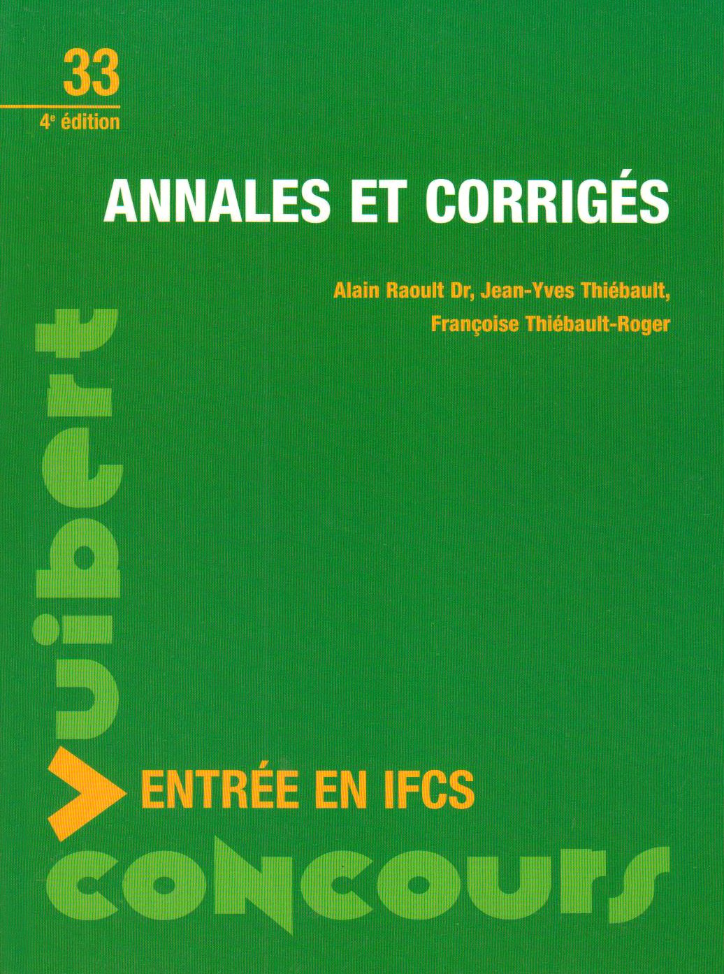 Entrée en IFCS: Annales et corrigés book