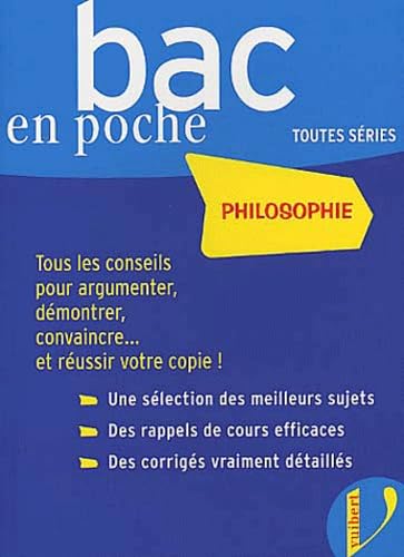 Philosophie toutes series / bac en poche book