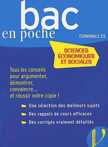 Bac en poche : Sciences economiques et sociales série ES book