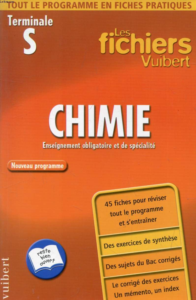 Les Fichiers Vuibert : Chimie, terminale S (Fiches) book