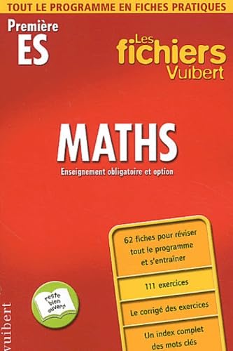 Les fichiers Vuibert : Maths : première, Bac ES book