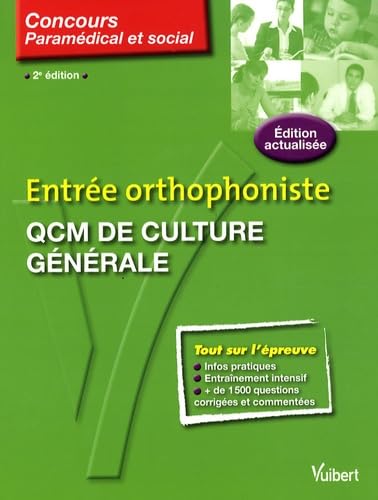 Entrée orthophoniste: QCM de culture générale book
