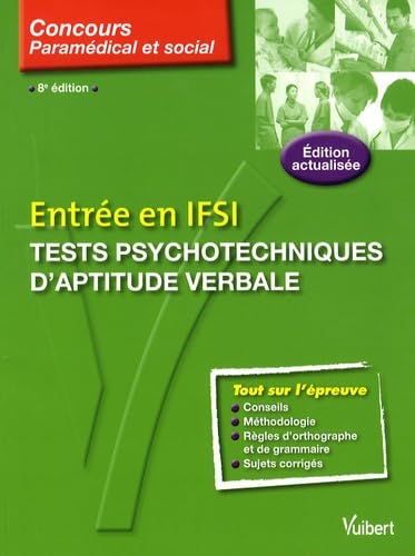 Entrée en IFSI: Tests psychotechniques d'aptitude verbale book