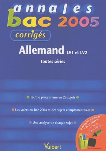 Allemand LV1 et LV2 toutes séries: Corrigés book