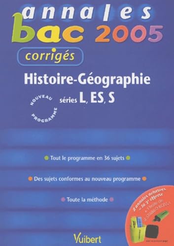 Histoire-Géographie séries L, ES, S: Corrigés book