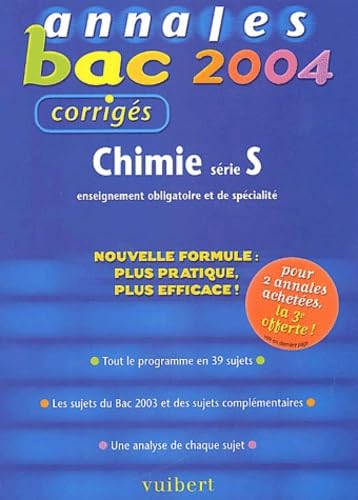 Chimie série S: Annales 2004, corrigés Books