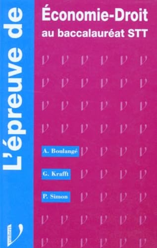 L'épreuve d'économie-droit au baccalauréat STT book