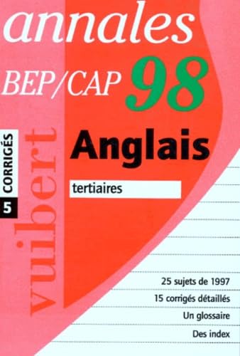 Annales 1998, anglais tertiaires BEP CAP, numéro 5 book
