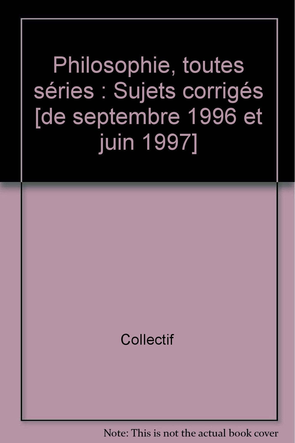 Annales 1998, philosophie, bac, numéro 35, corrigés book