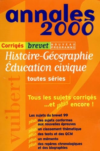 Histoire-Géographie. Education civique, brevet corrigés numéro 7 book