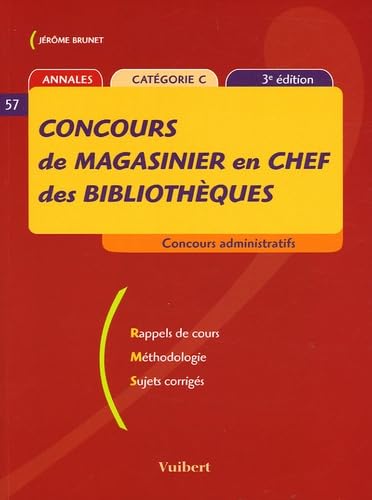 Concours de magasinier en chef des bibliothèques: Catégorie C book