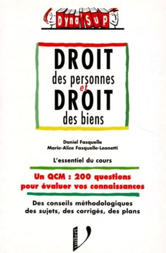 Droit des personnes et droit des biens book
