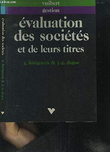 Évaluation des sociétés et de leurs titres book