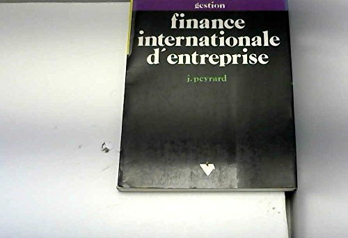 Finance internationale d'entreprise book