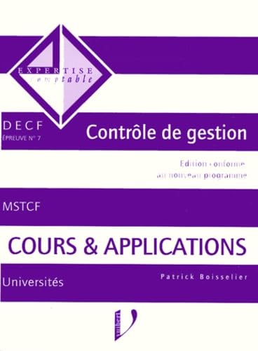 Decf Epreuve N° 7 Controle De Gestion. Cours Et Applicaitons book