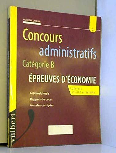 Concours Administratifs Categorie B. Epreuves D'Economie Books
