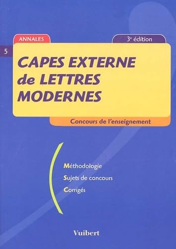Capes Externe De Lettres Modernes. 3eme Edition Books