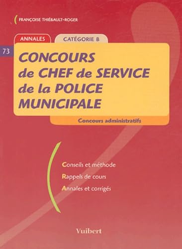Concours de chef de service de la police municipale book