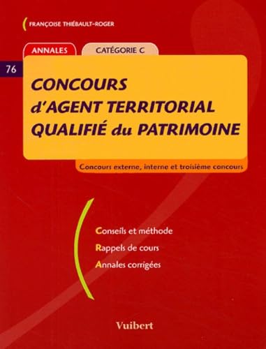 Concours d'agent territorial qualifié du patrimoine book