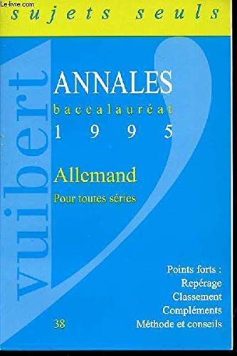Annales Bac Corriges Allemand Books