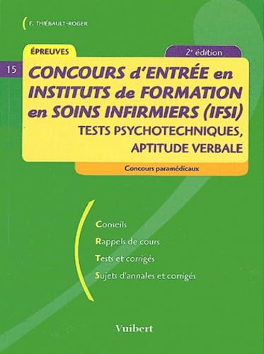 Concours d'entrée en IFSI: Tests psychotechniques d'aptitude verbale book